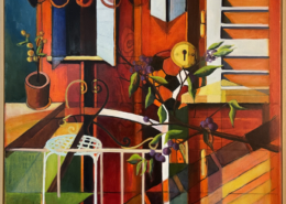 Shutters, IR (SB) I 2024, oil on canvas, 90 x 90 cm, oil on canvas