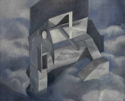 Cloud projection, FR (SL) II, 2025, oil on linen, 50 x 60 cm,