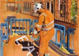 Public Servants, Richmond Green (EA) 2024, oil on linen , 50 x 40cm