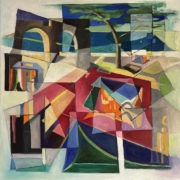 Greek Coast, FR (JL) I, 2023, Oil on canvas, 76 x 76 cm,