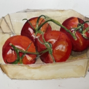 Tomato(es) 17, 2026, watercolour on paper