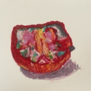 Tomato 8, 2026, pastel on paper
