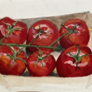 Tomato(es) 13, 2026, watercolour on paper